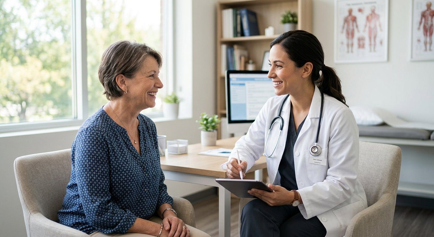 A stethoscope resting on a doctor's desk beside a clipboard